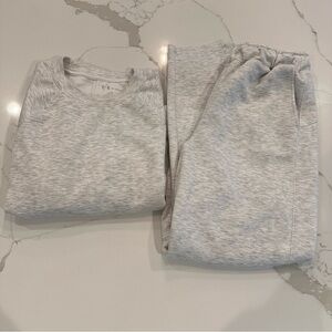 T/S by Thrive Societe Gray Modal Track Suit Set Women M Long Sleeve Loungewear